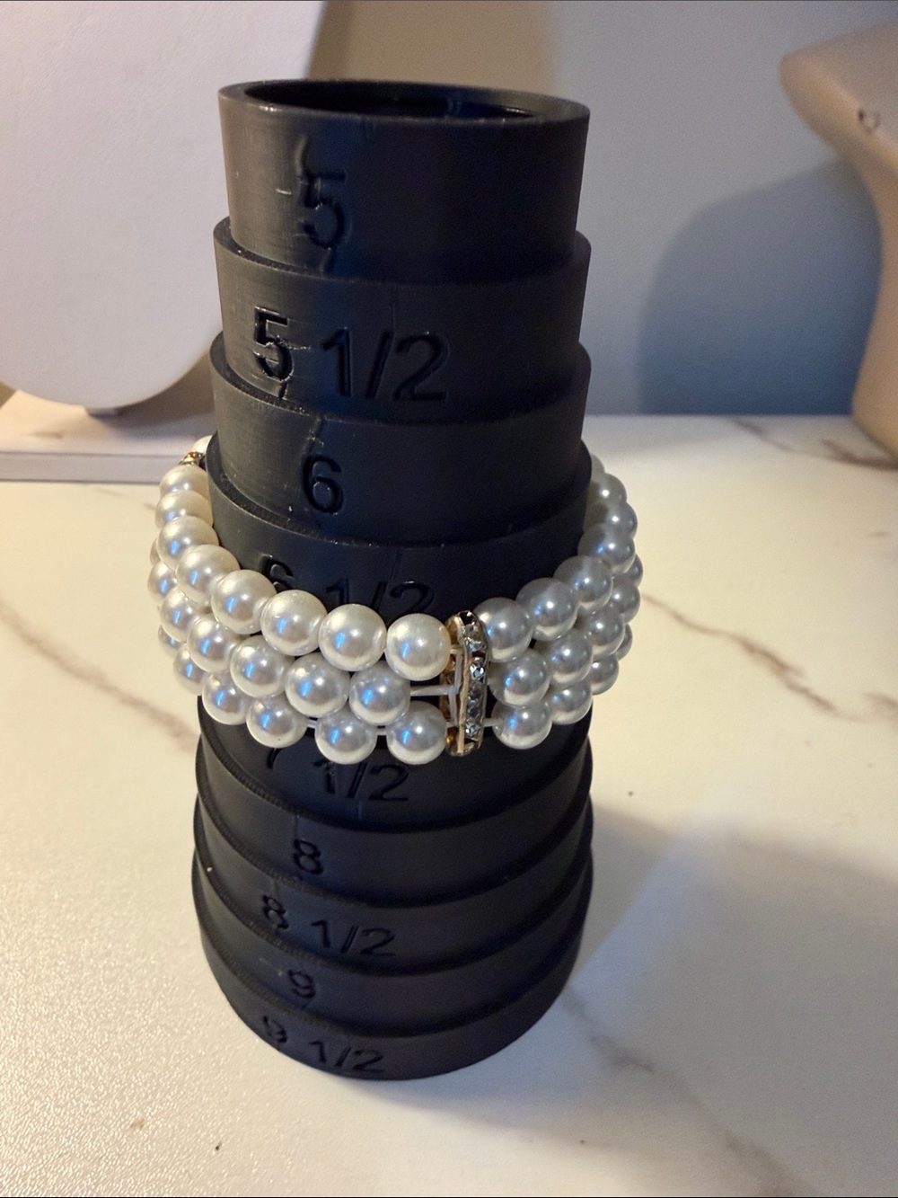 Classic Pearl Multi-Strand Bracelet - White Pearls